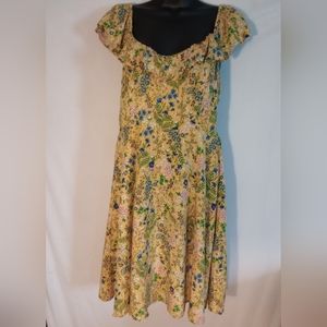 Old Navy "Cami" Yellow Floral Mini Dress